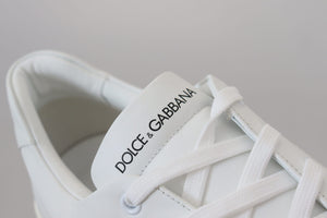 Weißes Leder DG Logo Casual Turnschuhe Schuhe