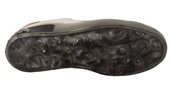 Weiß Gold Leder Low Top Turnschuhe Freizeitschuhe