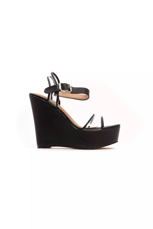 Schwarze Polyethylen-Sandale für Damen