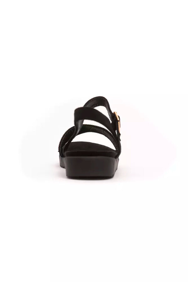 Goldene Textil-Sandalette für Damen
