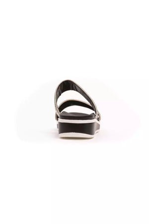 Silberne Textil-Sandalen für Damen