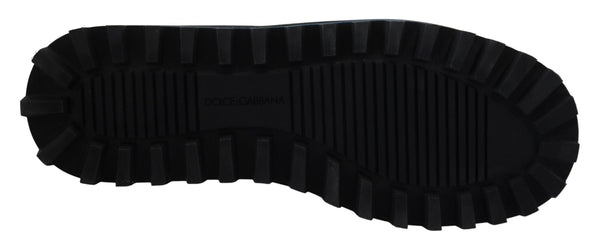 Blaue Nylonstiefel gepolsterte Schuhe mit mittlerer Wade