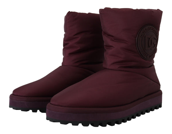 Bordeaux Nylonstiefel Gepolsterte Halbschuhe