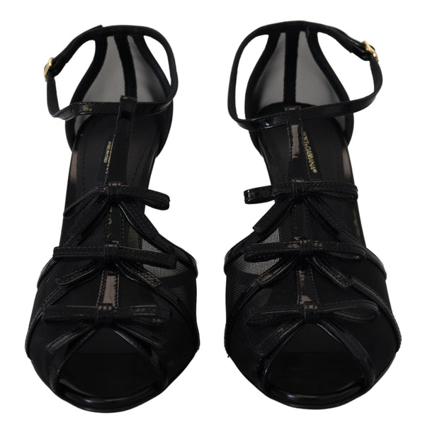 Schwarz Stiletto High Heels Sandalen Schuhe