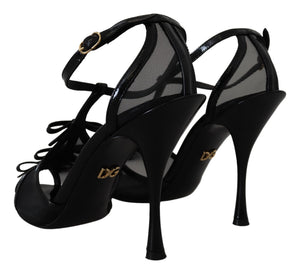 Schwarz Stiletto High Heels Sandalen Schuhe