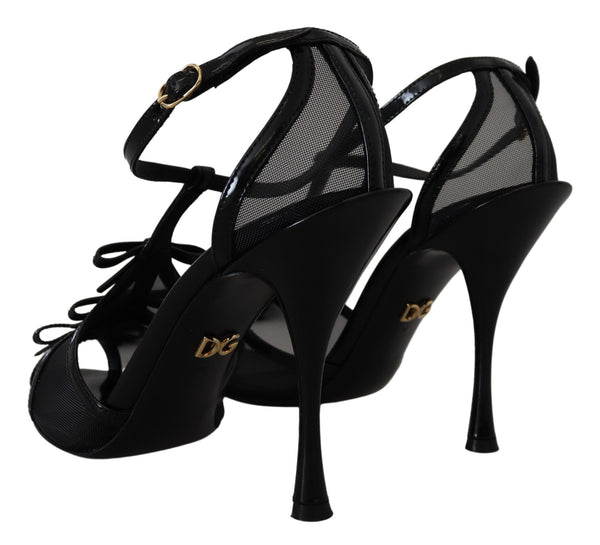 Schwarz Stiletto High Heels Sandalen Schuhe
