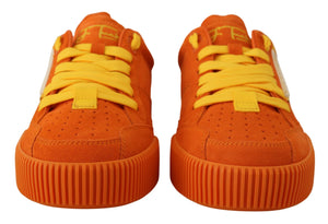 Orange Leder P.j. Tucker Turnschuhe Schuhe