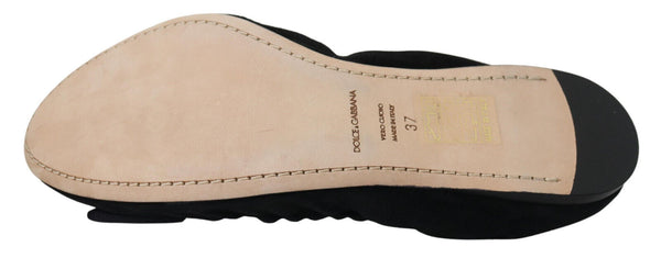 Schwarz Wildleder flach Slip On Ballett Schuhe