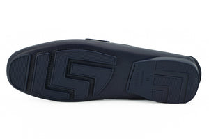 Elegante marineblaue Loafers aus Kalbsleder