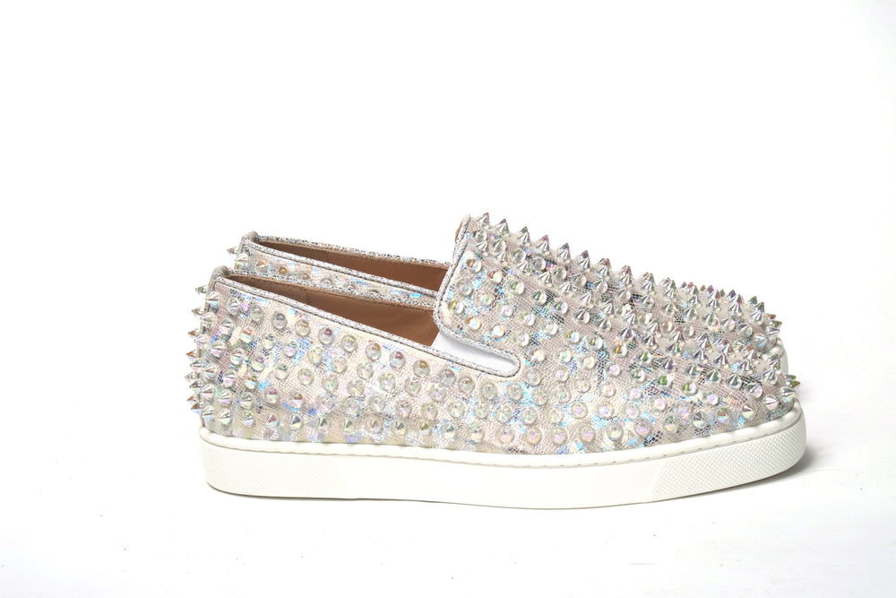 Weißer Ab/Clear Ab Roller Boot Frau flache Sneaker