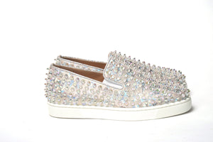 Weißer Ab/Clear Ab Roller Boot Frau flache Sneaker
