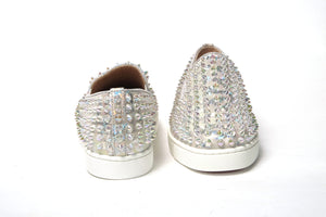 Weißer Ab/Clear Ab Roller Boot Frau flache Sneaker