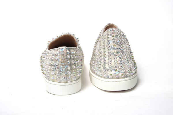 Weißer Ab/Clear Ab Roller Boot Frau flache Sneaker