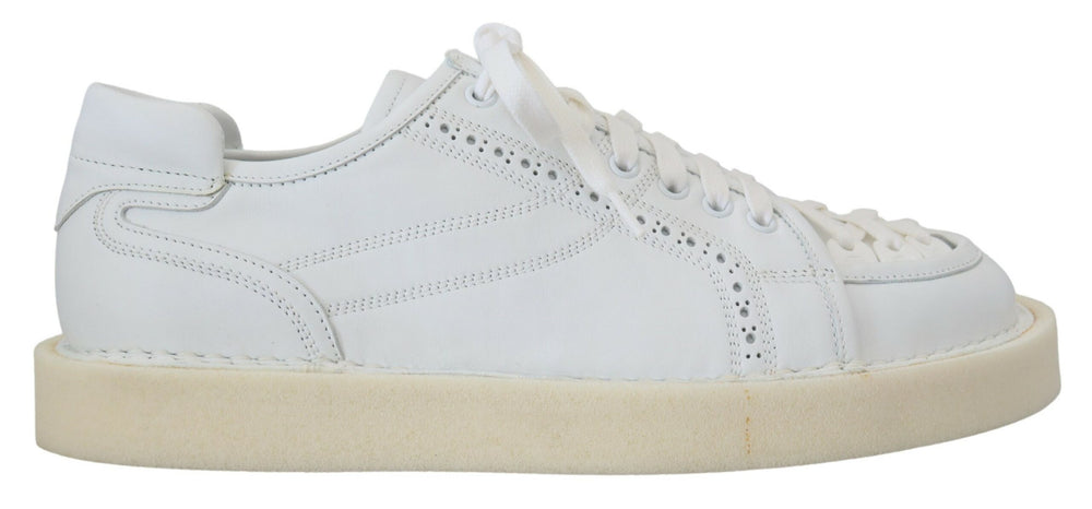 Weiß Leder Low Top Oxford Turnschuhe Freizeitschuhe
