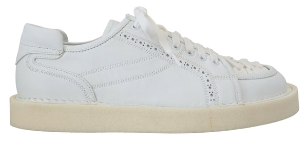 Weiß Leder Low Top Oxford Turnschuhe Freizeitschuhe