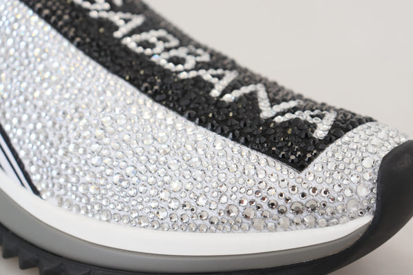 Silber Strass Sorrento Turnschuhe Schuhe