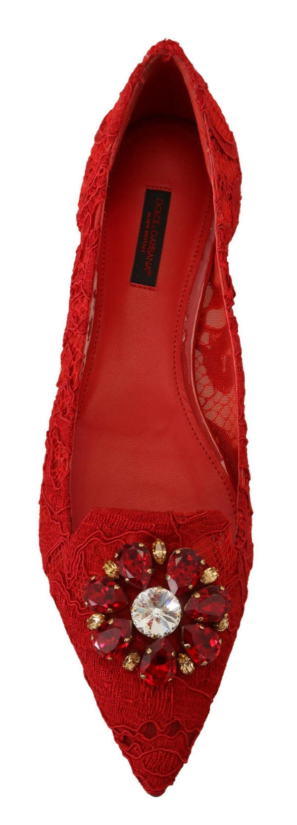 Rot Taormina Kristalle Loafers Flats Schuhe
