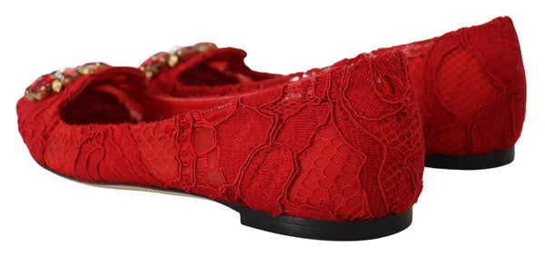 Rot Taormina Kristalle Loafers Flats Schuhe