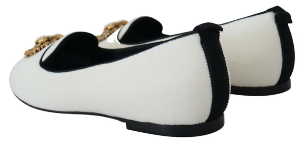 Weiß Samt Slip Ons Loafers Flats Schuhe