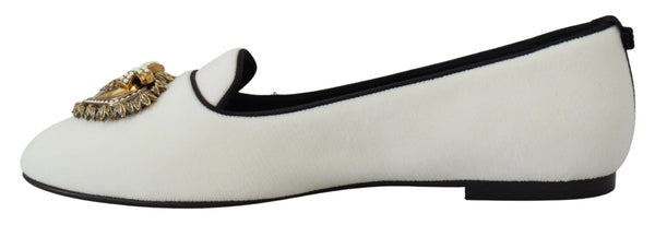 Weiß Samt Slip Ons Loafers Flats Schuhe