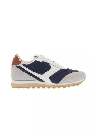 Mehrfarbige Schnürsenkel-Sneaker mit Gummisohle