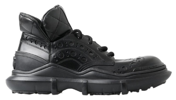 Schwarze Lederstiefel für die Freizeit