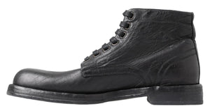 Schwarzes Pferd Leder Perugino Stiefel