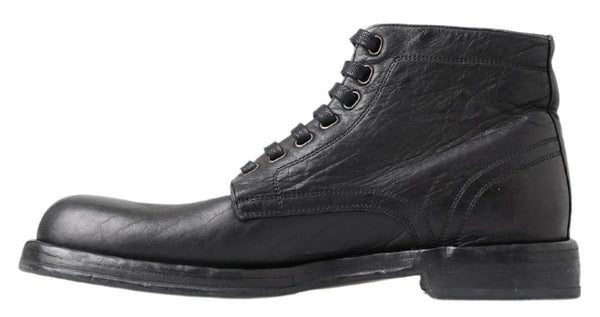 Schwarzes Pferd Leder Perugino Stiefel