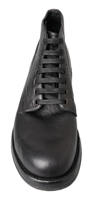 Schwarzes Pferd Leder Perugino Stiefel