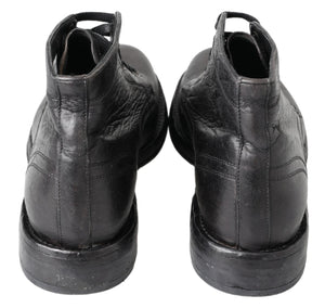 Schwarzes Pferd Leder Perugino Stiefel