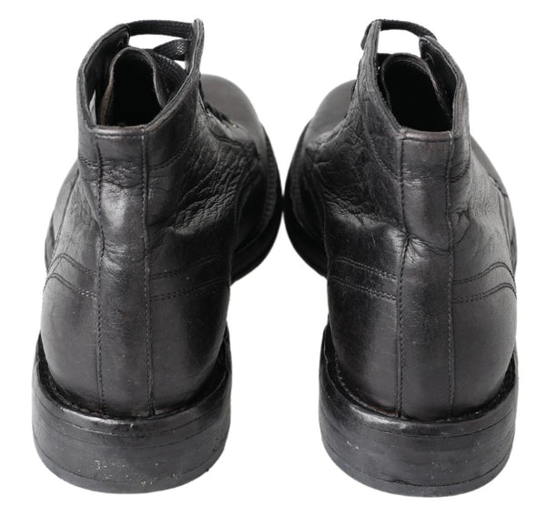 Schwarzes Pferd Leder Perugino Stiefel