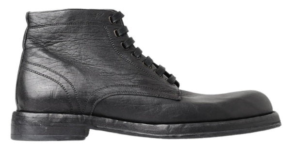 Schwarzes Pferd Leder Perugino Stiefel