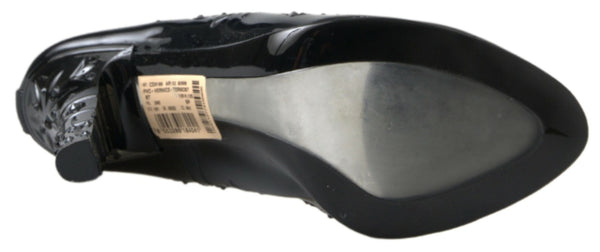 Schwarz CINDERELLA Floral Crystal Heels Schuhe