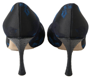 Blaue Floral Ayers Kristall Pumps Schuhe