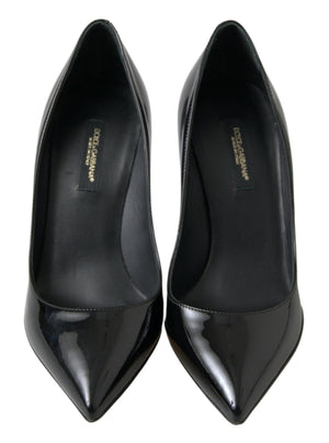 Schwarze Lackleder High Heels Pumps Schuhe