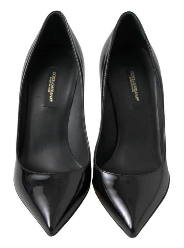 Schwarze Lackleder High Heels Pumps Schuhe