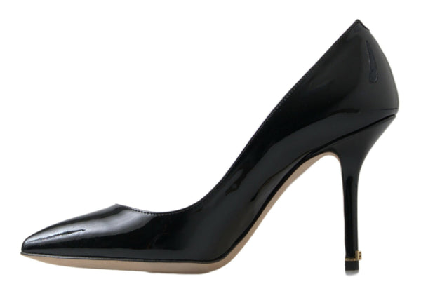 Schwarze Lackleder High Heels Pumps Schuhe