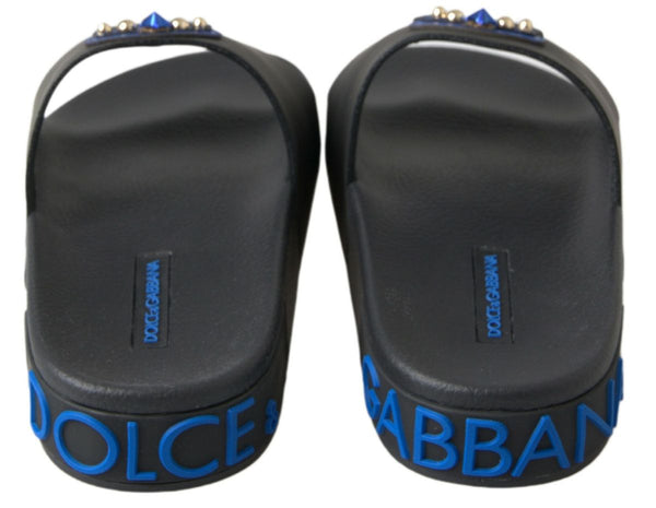 Schwarz Rutschen Sandalen Strand Saint Barth Schuhe