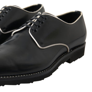 Schwarz Weiß Leder Formale Schuhe