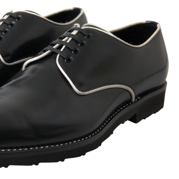 Schwarz Weiß Leder Formale Schuhe