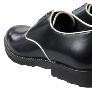 Schwarz Weiß Leder Formale Schuhe