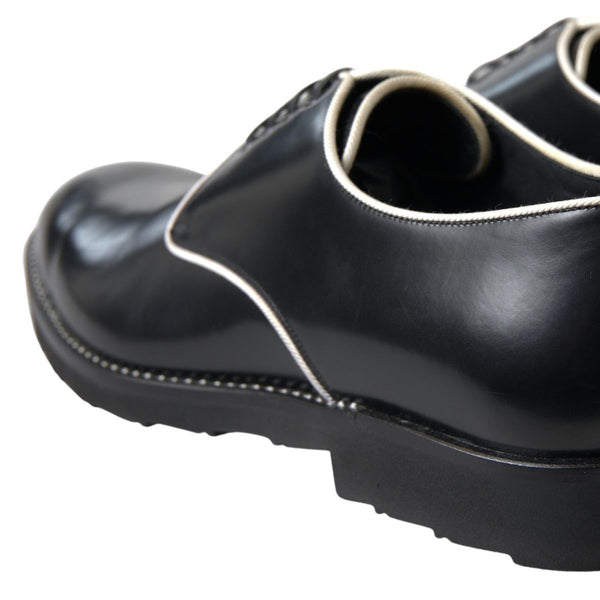 Schwarz Weiß Leder Formale Schuhe
