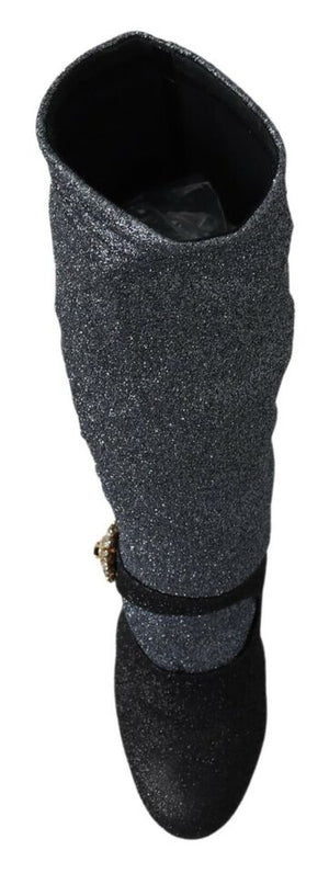 Schwarz Crystal Mary Janes Booties Schuhe