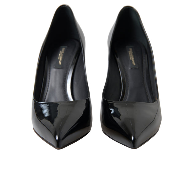 Schwarz Lackleder Pumps Heels Schuhe