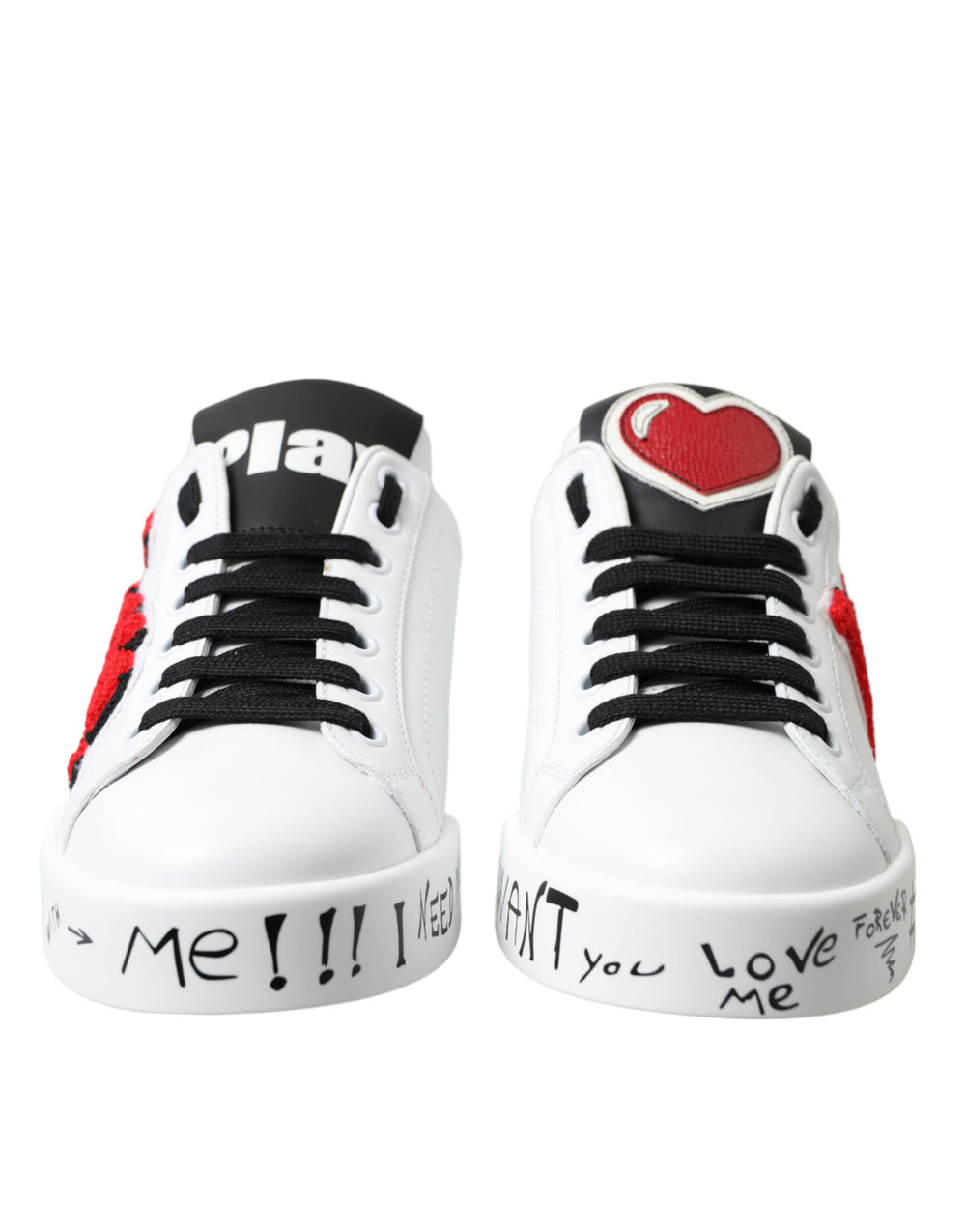 Weiß Love Patch Portofino Klassische Turnschuhe Schuhe