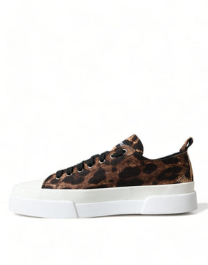 Braun Leopard Canvas Turnschuhe Schuhe