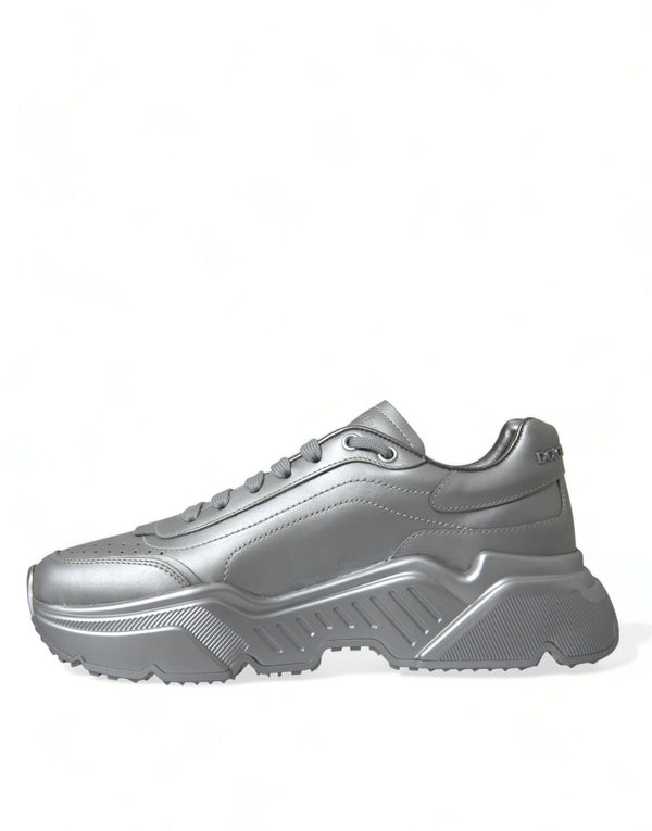 Silber DAYMASTER Leder Männer Casual Turnschuhe Schuhe