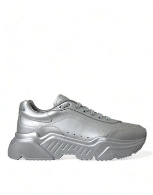 Silber DAYMASTER Leder Männer Casual Turnschuhe Schuhe