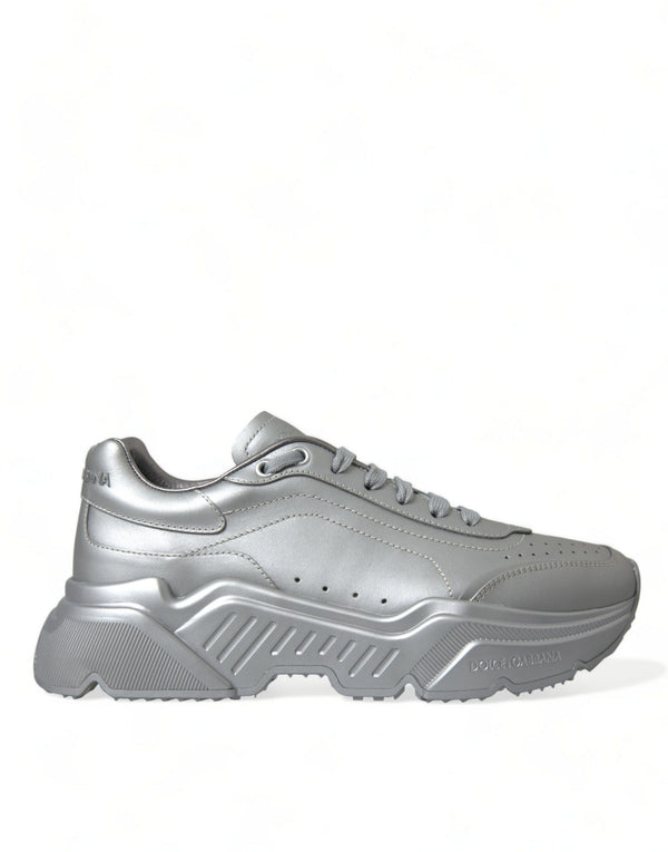 Silber DAYMASTER Leder Männer Casual Turnschuhe Schuhe