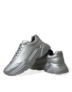 Silber DAYMASTER Leder Männer Casual Turnschuhe Schuhe